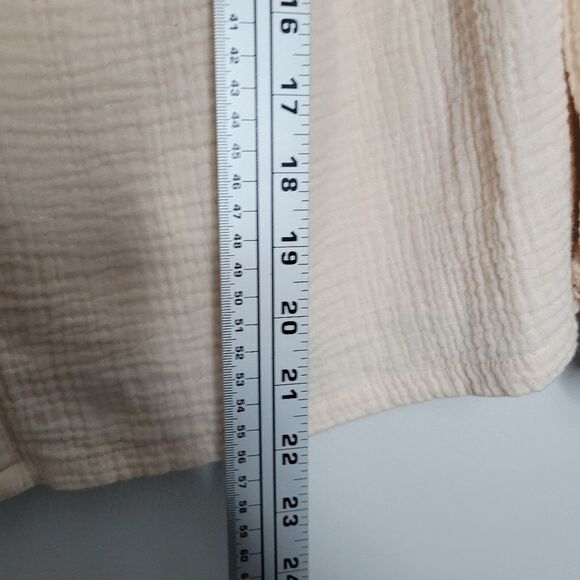 Pol textured distressed oversized lace long sleeve v neck pullover sweater S - Picture 5 of 5